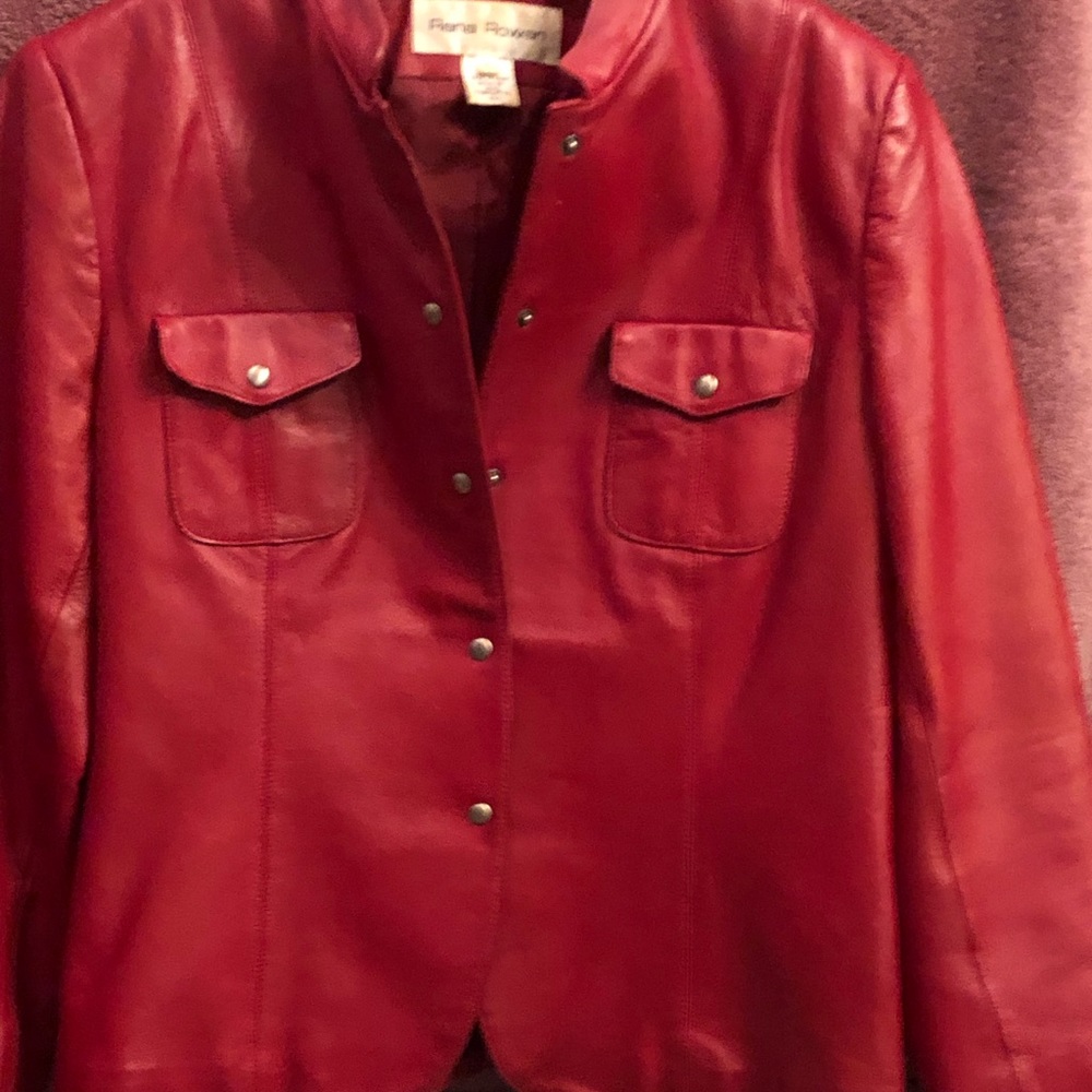 Vintage red leather jacket